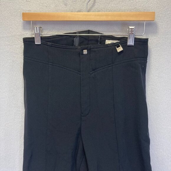 Vintage Nils Skiwear Snow Pants Womens Size 10 Stretch Ski Snow Black Zip Ankle - Picture 4 of 16